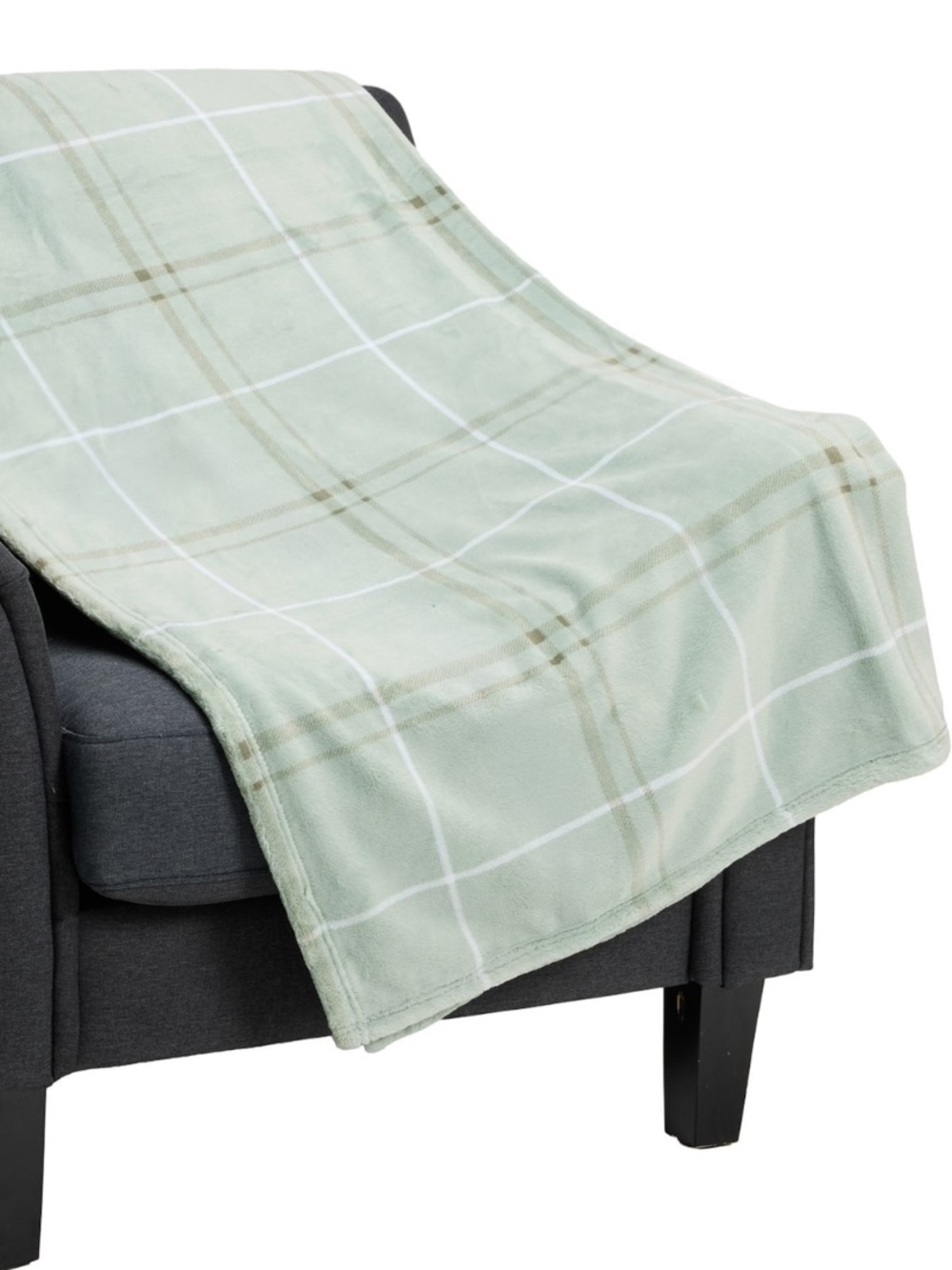 HUNTER Plaid Plush Throw Blanket - 450 gsm, 50x70"